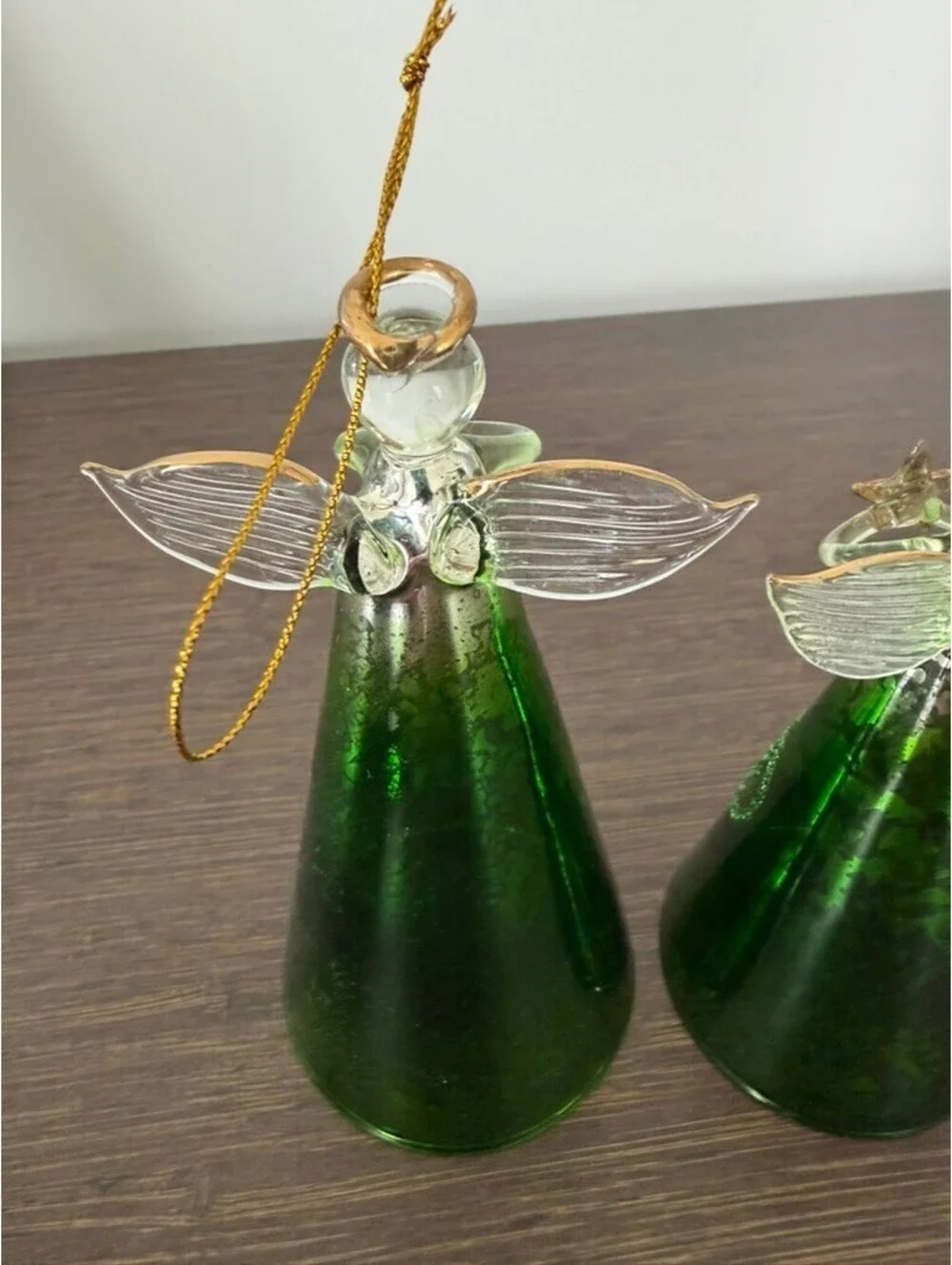Glass Angel Holiday Ornaments